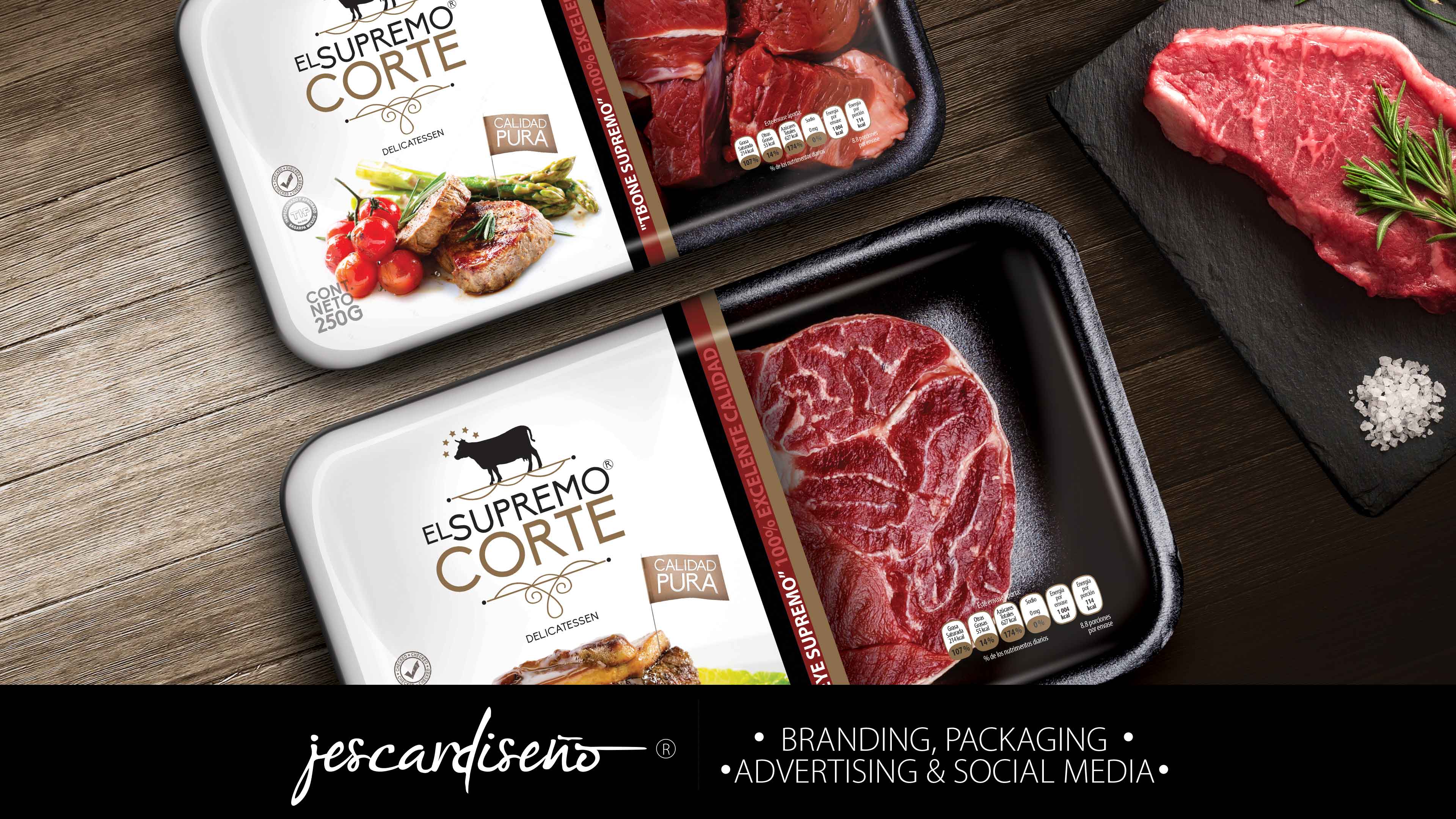 elcortesupremo carnes packaging branding jescardiseno portafolio b